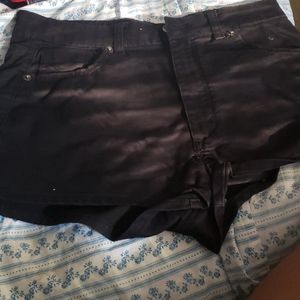 Black cotton polyester spandex